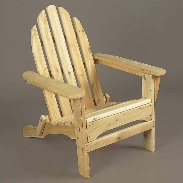 Cedar Log Folding Adirondack Chair