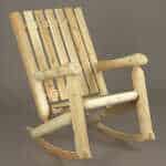 Cedar Log High Back Patio Rocking Chair