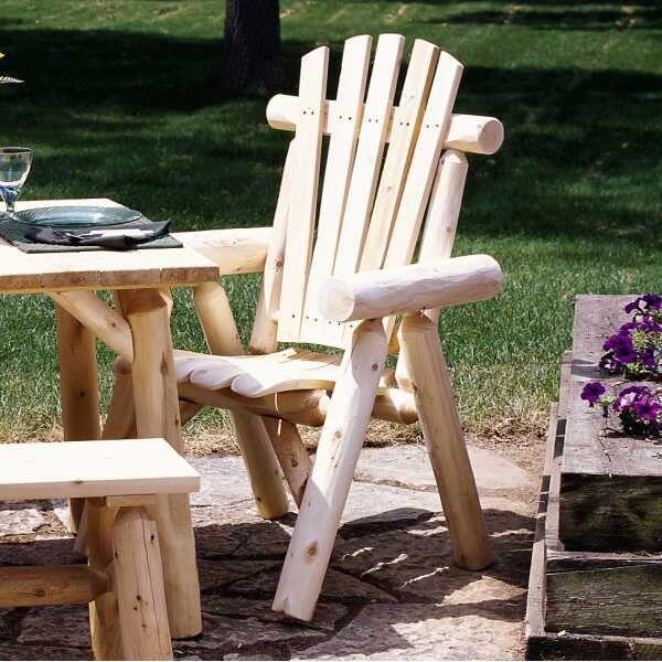 Cedar Log Wooden Lounge Chair 