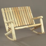 Cedar Log Love Seat Rocking Porch Chair