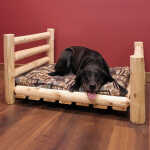 Cedar Log Pet Bed