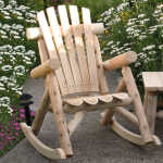 Cedar Log Rocking Chair