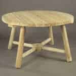 Cedar Log Round 48″ Outdoor Umbrella Table
