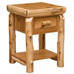 Fireside Cedar One Drawer Nightstand With Shelf- Rustic Furniture