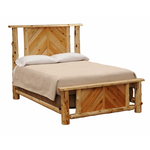 Chevron Cedar Bed - California King - Natural Cedar - Fireside Lodge - Outdoorsiness.com Chevron Cedar Bed - California King - Natural Cedar - Fireside Lodge