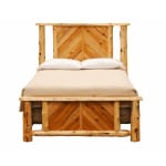 Chevron Cedar Bed – California King – Natural Cedar – Fireside Lodge