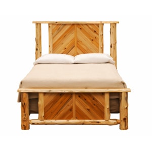 Chevron Cedar Bed - California King - Natural Cedar - Fireside Lodge