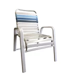 Pool Side Dining Chair, Large Frame – Vinyl Strap With Comfort Arm