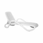 Nardi Adjustable Eden Resin Chaise Pool Lounger with Arms - White