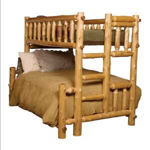 Fireside Traditional Cedar Bunk Bed - Double over Queen - Natural Cedar