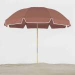 Frankford Avalon Fiberglass Beach 7.5 Foot Wide Octagon Manual Lift Umbrella