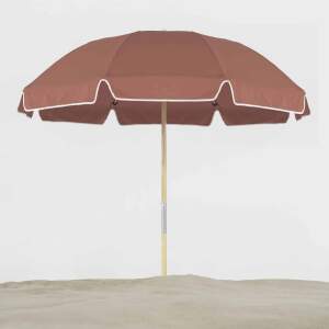 Frankford Avalon Fiberglass Beach 7.5 Foot Wide Octagon Manual Lift Umbrella