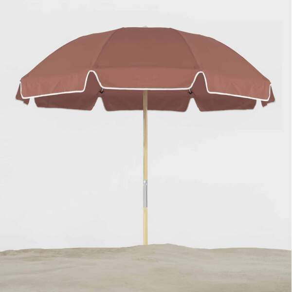 Frankford Avalon Fiberglass Beach 7.5 Foot Wide Octagon Manual Lift Umbrella