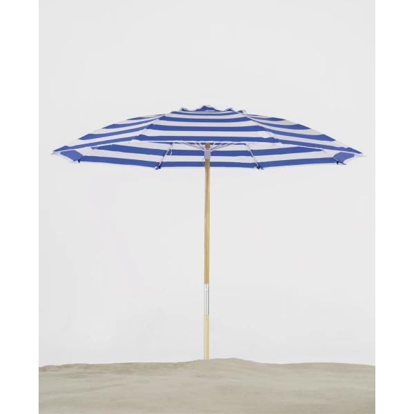 Frankford Avalon Fiberglass Beach 7.5 Foot Wide Octagon Manual Lift Umbrella