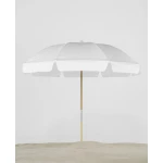 Frankford Avalon Fiberglass Beach 7.5 Foot Wide Octagon Manual Lift Umbrella