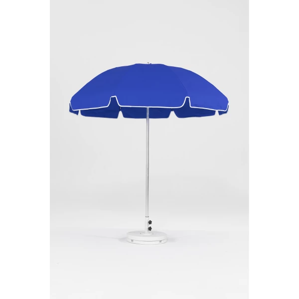 Frankford Laurel Steel Silver Anodized 7.5 Foot Wide Octagon Manual Lift Umbrella -NO TILT