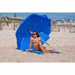 Frankford Shade Star Ash Wood 6.5′ Foot Hexagon Beach Umbrella
