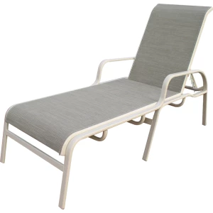 Island Breeze Sling Chaise Lounge With Armrests - 16 in Height