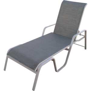 Island Breeze S-Frame Sling Chaise Lounge With Armrests - 16 in Height