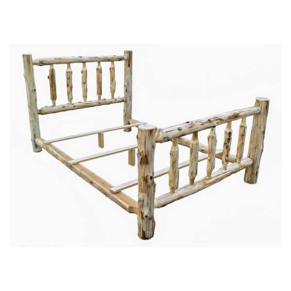 Fireside Log Spindle Bed - Cal King - Cedar Furniture Fireside Log Spindle Bed - Cal King - Cedar Furniture
