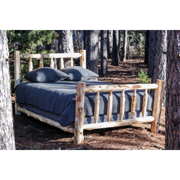 Fireside Log Spindle Bed - Cal King - Cedar Furniture