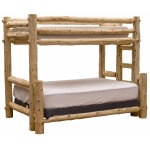 Fireside Log Bunk Bed - Single over Single -  Rustic Bunk Bed