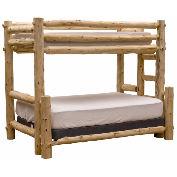 Fireside Log Bunk Bed - Single over Single -  Rustic Bunk Bed