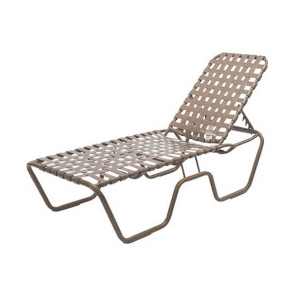 Windward Design Group Neptune Strap Armless Cross Weave Chaise Lounge - 16"