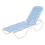 Windward Design Group Neptune Strap Armless Cross Weave Chaise Lounge - 20"