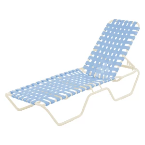Windward Design Group Neptune Strap Armless Cross Weave Chaise Lounge - 20"