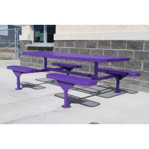 Nexus Rectangle Frame 8ft Picnic Table- Expanded Metal