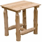 Fireside Cedar End Table - Rustic Side Table