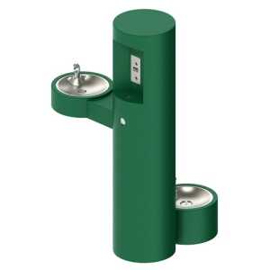 Pedestal Drinking Fountain with Bottle Filler & Pet Bowl