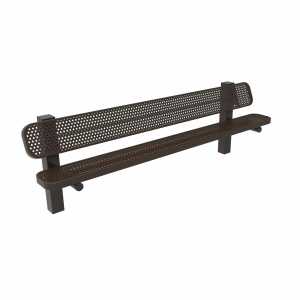 Single Pedestal Park Bench - Punch Steel
