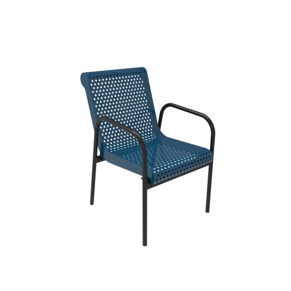 Punched Steel Stacking Cafe Chair