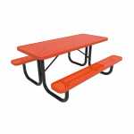 Rectangle Portable Picnic Table – Punched Steel