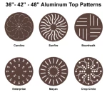 Round Aluminum 36 Inch Patio Table – Round Legs