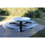 Round Solid Top Picnic Table