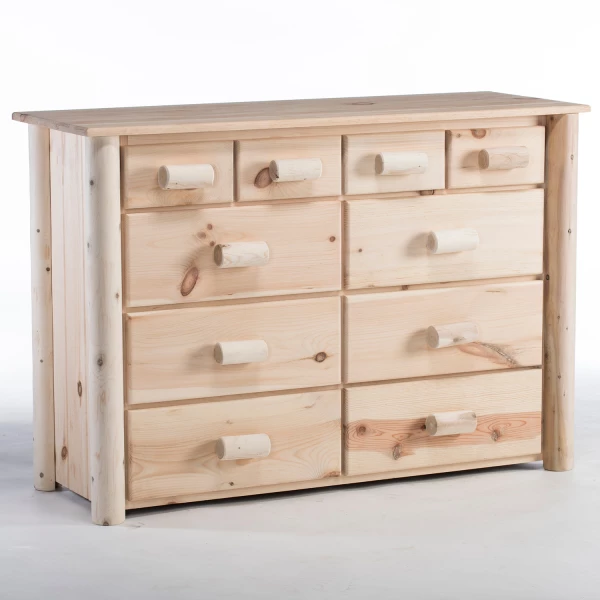 Rustic Log 10 Drawer Dresser - Outdoorsiness.com Rustic Log 10 Drawer Dresser