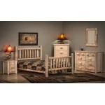 Rustic Log 6 Drawer Dresser