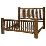 Fireside Small Spindle Cedar – King- Rustic Bed