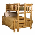 Fireside Traditional Cedar Bunk Bed – Single over Double – Rustic Bunk Bed
