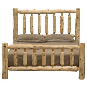 Fireside Traditional Cedar California King Log Bed - Complete - Natural Cedar