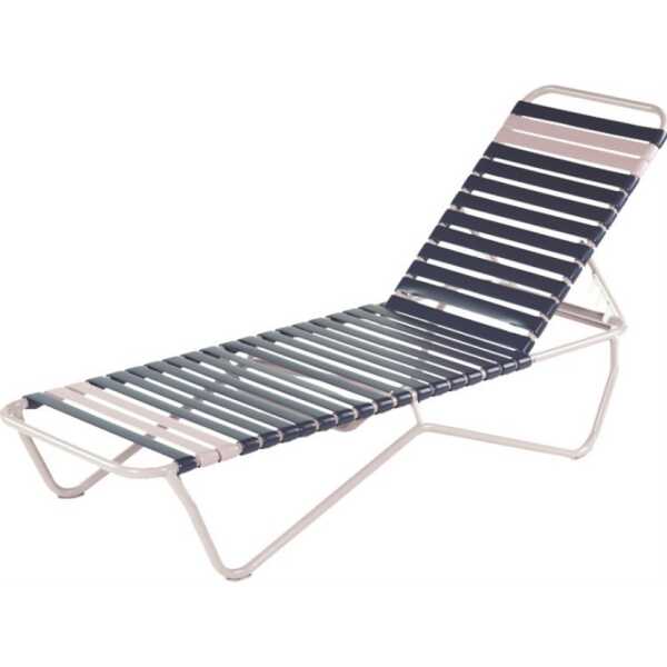 Windward Design Group Aruba Strap Aluminum Chaise Lounge - 12 Inch