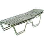 Windward Design Group Country Club Strap Aluminum Skids Chaise Lounge – 14 Inch Height