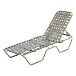 Windward Design Group Country Club Strap Chaise Lounge Cross Weave – 14 Inch Height