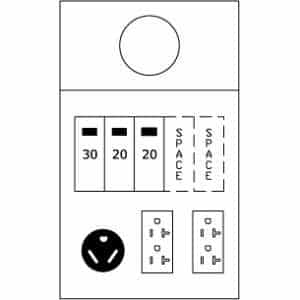 50/30/20 GFCI Metered surface box R075C010- Loop Lug - Ring less
