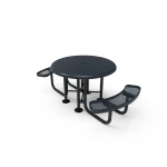 Round Solid Top 46" Commercial Picnic Table - Portable - Image 3