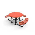 Round Solid Top 46" Commercial Picnic Table - Portable - Image 2