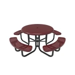 Round Solid Top 46" Commercial Picnic Table - Portable - Image 4